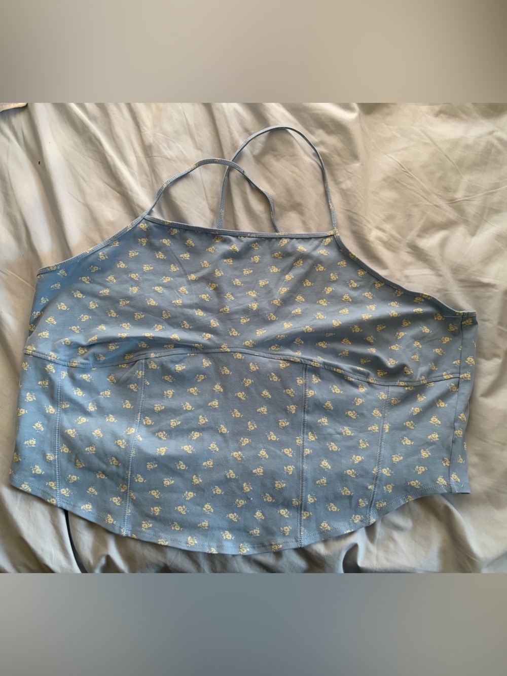 Abound Light Blue Floral Cami Tank Top - 3X
